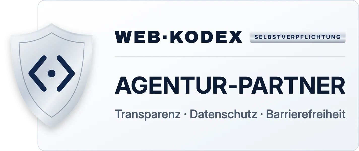 WEB·KODEX – Agentur-Partner: Transparenz, Datenschutz, Barrierefreiheit